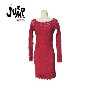 Jump Red Lace Dress Size Small